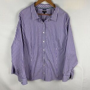 Talbots Long Sleeve Button Up Shirt 24W‎ Wrinkle Resistant Classic Preppy Office